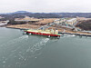 SK Innovation E&S's LNG carrier arrives at its LNG terminal in Boryeong, South Chungcheong, on Feb. 23. [YONHAP]