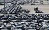 Cars ready for export are seen parked at a port in Pyeongtaek, Gyeonggi on Nov. 14. [YONHAP]