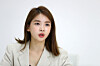 Shin Ae-ryun, the founder of sportswear brand Andar, talks with the JoongAng Ilbo in an interview at the firm's offices in Paju, Gyeonggi, on June 7, 2019. [JOONGANG ILBO]