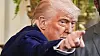 U.S. President Donald Trump gestures as he departs after hosting the 2025 NCAA champion, the University of Florida men's basketball team, in the East Room of the White House in Washington on May 21. [AP/YONHAP]