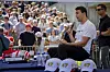 Charlie Kirk speaks before he is shot during Turning Point's visit to Utah Valley University in Orem, Utah, Sept. 10. [AP/YONHAP]
