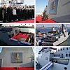 The 5,000-ton multipurpose destroyer Choe Hyun is seen during a ceremony for its display at Nampo Shipyard in North Korea on April 25. [YONHAP]