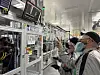 LG Energy Solution employees inspect battery production at the firm's Ultium Cells plant. [LG ENERGY SOLUTION]