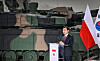 Minister of National Defense Ahn Gyu-back talks during a signing ceremony in Gliwice, Poland, on Aug. 1.  [YONHAP]