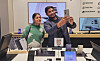 Indian consumers try out the Galaxy S24 series at a Samsung Store in Gurgaon, India, on Jan. 29, 2024. [YONHAP]