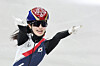Kim Gil-li of South Korea celebrates after winning the gold medal in the women's 1,500-meter short track speed skating event at the Winter Olympics at Milano Ice Skating Arena in Milan on Feb. 20. [YONHAP]