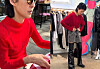 Entertainer Hong Jin-kyung's picture of herself wearing a red sweater, posted on June 2 [SCREEN CAPTURE]