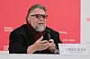 Director Guillermo del Toro speaks during a press conference during the Busan International Film Festival held at the Busan Cinema Center in Haeundae District on Sept. 19. [YONHAP]