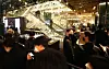 People line up to buy Won Soju at a pop-up event at The Hyundai Seoul department store in Yeongdeungpo District, western Seoul, on Feb. 25, 2022. [YONHAP]