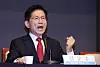 People Power Party presidential candidate Kim Moon-soo delivers a keynote speech at the press center in Jung District, central Seoul, on the morning of May 8. [JOONGANG ILBO]
