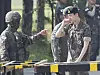 Jin with teary eyes on Wednesday as he says farewell to his fellow soldiers [NEWS1]
