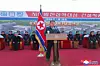 North Korean leader Kim Jong-un attends the groundbreaking ceremony for a construction project in Unnyul County under his signature regional development policy on Jan. 29, in this Korean Central News Agency photo released the following day. [YONHAP]