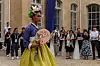 A fashion show for hanbok, or Korean traditional dress, is held inside the Korea House, the Korean cultural center in Paris, on Aug. 1. [MINISTRY OF CULTURE, SPORTS AND TOURISM]