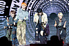Boy band BoyNextDoor performs lead track “Hollywood Action” during a showcase for the release of the band’s fifth EP, ″The Action,″ at the KBS Arena in western Seoul on Oct. 20. [DANIELA GONZALEZ PEREZ]