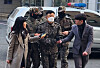 Moon Sang-ho, chief of the Defense Intelligence Command, appears for an arrest warrant hearing at a military court in Yongsan District, central Seoul, on Dec. 20. [NEWS1]