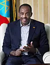 Shiferaw Shigutie Wolassa, ambassador of Ethiopia to Korea, speaks with the Korea JoongAng Daily at the embassy in central Seoul on Wednesday. [PARK SANG-MOON]