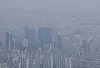Gangdong District, eastern Seoul, is shrouded in fine dust on March 12. [YONHAP]