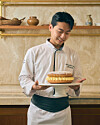 Steven Jin holds one of his pastries [FOUR SEASONS HOTEL SEOUL]