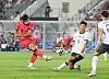 Lee Ho-jae of Korea takes a shot against China during the teams' first match of the East Asian Football Federation E-1 Football Championship at Yongin Mireu Stadium in Yongin, Gyeonggi, on July 7. [YONHAP]