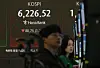 A screen in Hana Bank's trading room in central Seoul shows the Kospi opening on Feb. 27. [YONHAP]