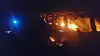 Fire burning at the site of the U.S. strikes in Saada, Yemen, on March 16. [HOUTI GROUP PRESS SERVICE/UPI/YONHAP]