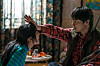 Jung-hwan, portrayed by Jo Jung-suk, uses his animal taming skills to train his zombie daughter, Soo-ah, in this still of the Korean film ″My Daughter is a Zombie.″ [NEW]