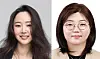 Min Hee-jin, former CEO of ADOR at left, and new CEO Kim Ju-young [ADOR]