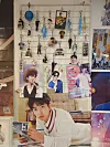Merchandise of trot singer Lim Young-woong displayed at fan Kim Mi-ra's restaurant in eastern Seoul on Sept. 11 [SHIN HA-NEE]