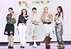 Girl group ITZY poses for photos during a press conference held on Oct. 15 in western Seoul. [NEWS1]