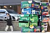 Coupang delivery packs are seen outside a building in Jung District, central Seoul on Dec. 2. [NEWS1]