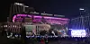 People gather for a memorial event held next to the City Hall illuminated in purple in central Seoul on Saturday. [JOINT PRESS CORPS]