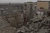 This photograph shows residential buildings heavily damaged by air attacks, in Kostyantynivka, eastern Donetsk region, on March 17, amid the Russian invasion of Ukraine. [AFP/YONHAP]