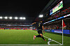 Son Heung-Min of Los Angeles FC takes a corner kick against St. Louis City in the first half at Energizer Park in St. Louis on Sept. 27. [AFP/YONHAP]