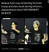 A post on social media platform X with an audio of Leeteuk allegedly saying ″I love Trump.″ The singers in the image are other members of the boy band Super Junior. [SCREEN CAPTURE]