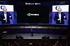Nvidia CEO, Jensen Huang, speaks at the APEC CEO Summit in Gyeongju, North Gyeongsang on Oct. 31. [EPA/YONHAP]