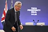 Nvidia CEO Jensen Huang gestures before a business roundtable attended by U.S. President Donald Trump and British Prime Minister Keir Starmer at Chequers near Aylesbury, Britain, on Sept. 18. [AP/YONHAP]