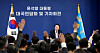 President Yoon Suk Yeol takes questions during a press conference at the Yongsan presidential office in central Seoul on Thursday. [JOINT PRESS CORPS]