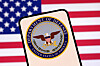 United States Department of Defense logo and U.S. flag are seen in this illustration taken on April 23. [REUTERS/YONHAP]
