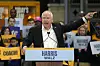 Minnesota Gov. Tim Walz, the Democratic vice presidential nominee, speaks at a campaign event in Pittsburgh, Pennsylvania, on Oct 15. [AP/YONHAP]