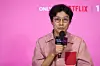 ″Squid Game″ director Hwang Dong-hyuk speaks during a press conference for the upcoming season held in Jongno District, central Seoul, on Aug. 1. [NETFLIX]