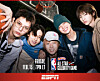 Boy band Cortis on the NBA's halftime performance poster [NATIONAL BASKETBALL ASSOCIATION]