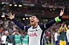 Tottenham Hotspur's Son Heung-min celebrates after winning the Europa League over Manchester United at San Mamés Stadium in Bilbao, Spain, on May 21. [REUTERS/YONHAP]