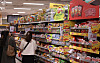 Customers shop in a supermarket in Seoul on April 9, 2024. Korea’s factory output fell 2.1 percent on month in March, the first decline in five months, according to Statistics Korea data on Tuesday. [YONHAP]