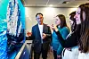 Visitors at Samsung Electronics' VD Tech Seminar in Sao Paulo, Brazil, open from June 24 to 25, look at Samsung’s OLED displays. [SAMSUNG ELECTRONICS]