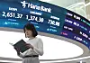 Kospi, Kosdaq and currency information displayed at the Hana Bank headquarters in central Seoul on May 28. [YONHAP]