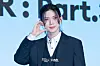 Ateez’s Yeosang poses for photos during a news conference for the release of its 12th EP, “Golden Hour: Part.3,” at Hotel Naru Seoul MGallery Ambassador in western Seoul. [DANIELA GONZALEZ PEREZ]