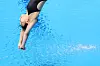 Korea's Kim Su-ji takes bronze in the women's 1-meter springboard contest at the Hangzhou Asian Games on Monday. [NEWS1]