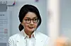 Kim Keon Hee, wife of Former President Yoon Suk Yeol, waits in line to vote at a voting booth in Seocho District, southern Seoul, on June 3. [NEWS1]