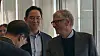 Samsung Electronics Executive Chairman Lee Jae-yong, center, sees off Bill Gates, chair of the Gates Foundation, right, after their lunch meeting at Samsung’s headquarters in Seocho District, southern Seoul, on Aug. 22. [SAMSUNG ELECTRONICS]