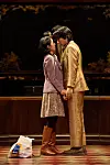 Park Ji-yeon as Girl, left, and Han Seung-yun as Guy, perform a scene from the musical ″Once″ at COEX Artium in Gangnam District, southern Seoul. [SENSEE COMPANY]